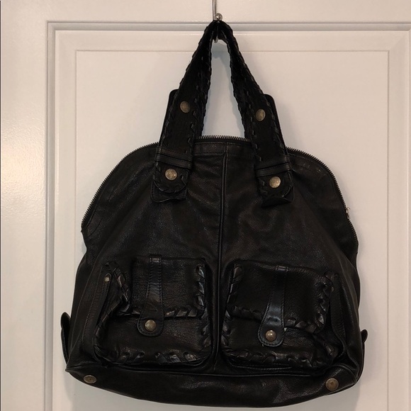 Chloe whip stitch black top handle bag - Picture 2 of 7